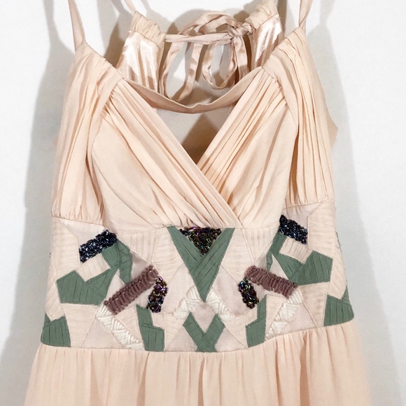 MARCIANO BEADED EMPIRE WAIST STRAPPY MINI DRESS - Picture 3 of 6